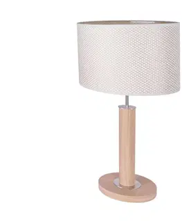 Lampy   7017400111525 - Stolní lampa MERCEDES 1xE27/40W/230V dub 