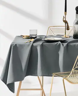 Dekorační ubrusy Ubrus na stůl v tmavě šedé barvě bez potisku 110 x 160 cm