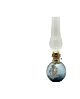 Lampy Floriánova huť Petrolejová lampa VANESA 38 cm modrý kouř zrno 