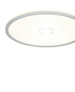 LED stropní svítidla BRILONER Slim svítidlo LED panel, pr. 42 cm, 3000 lm, 22 W, stříbrná BRI 3392-014
