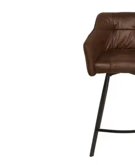Barové židle LuxD Designová barová židle Giuliana, antik hnědá