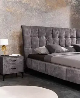 Designové postele LuxD Designová postel Bailey 160 x 200 cm tmavě šedý samet