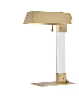 Industriální stolní lampy HUDSON VALLEY stolní lampa HUNTS POINT ocel staromosaz E27 1x8W L1256-AGB-CE