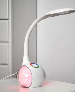 Stolní lampy Globo Flexibilní LED stolní lampa Paula, bílá