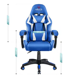 Herní křesla Dětská židle na hraní HC - 1007 modrá s bílými detaily