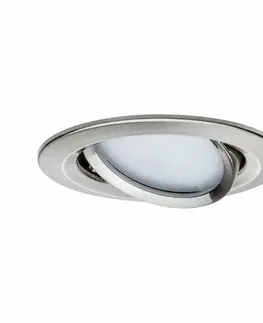 Chytré osvětlení PAULMANN SmartHome Zigbee vestavné svítidlo LED Coin Nova Plus 1x3,5W RGBW kruhové kov kartáčovaný 929.64 P 92964