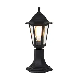 Venkovni lucerny Klasická venkovní stojací lampa černá 42,2 cm IP44 - New Haven