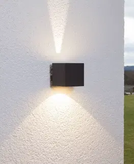 Venkovní nástěnná svítidla Lucande LED venkovní nástěnné svítidlo Jarno, grafitové
