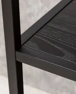 Regály a poličky LuxD Designový regál Maille 114 cm černý jasan