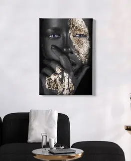 Obrazy Hanah Home Obraz Žena se zlatem 50x70 cm
