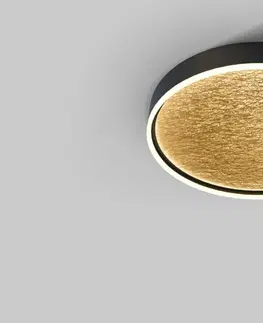 Designová stropní svítidla WOFI Stropní svítidlo Bordeaux 1x 60W LED 7100lm 3000K černá + zlatá 9002-104L
