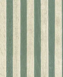 Tapety s imitací dřeva Tapeta s motivem dřeva v nádherné zelené