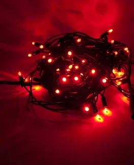 LED řetězy Giocoplast Řetěz EXT 100LED/10m/80xčervená+20xFLASH studená bílá/čk