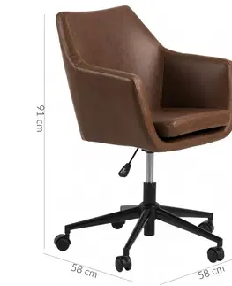 Kancelářské židle Actona Kancelářské křeslo Nora hnědé