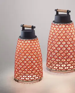 Venkovní designová světla Bover Nabíjecí stolní lampa Bover Nans M/41/R pro venkovní použití, červená