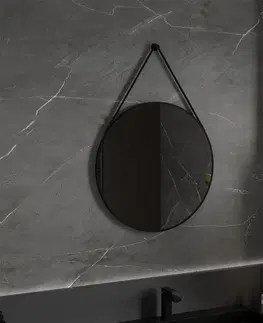 Koupelnová zrcadla MEXEN String zrcadlo 70 cm, černý rám 9854-070-070-000-70