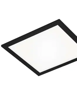 LED stropní svítidla BRILONER Slim svítidlo LED panel, 29,5 cm, 12W , černá BRILO 7191-015
