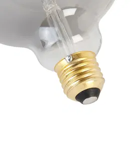 Zarovky E27 stmívatelná LED žárovka s krouceným vláknem G125 kouřová 4W 120 lm 1800K