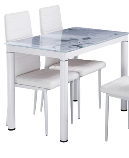 Jídelní stoly Jídelní stůl NEFON 100x60 cm, bílá 