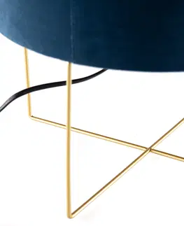 Stolni lampy Moderní stolní lampa modrá se zlatou - Rosalina