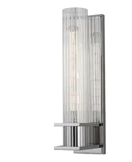Klasická nástěnná svítidla HUDSON VALLEY nástěnné svítidlo SPERRY ocel/sklo nikl/čirá E27 1x75W 1001-PN-CE