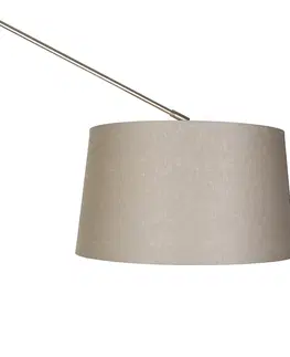 Stojaci lampy Moderní stojací lampa ocelová se stínidlem taupe 45 cm - Editor