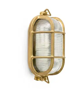 Rustikální venkovní nástěnná svítidla FARO CABO mosazná nástěnná lampa
