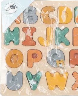 Živé a vzdělávací sady Small foot Vkládací puzzle abeceda ALPHABET