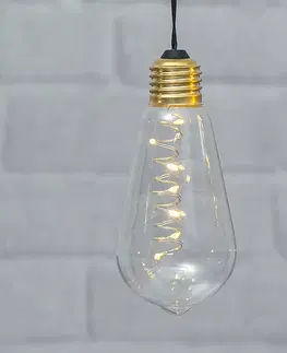Vnitřní dekorativní svítidla STAR TRADING Vintage LED dekorační světlo Glow s časovačem čirá