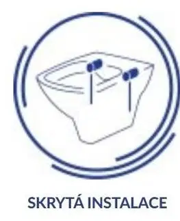 WC sedátka DEANTE Podomítkový rám, pro závěsné WC mísy + SLIM tlačítko černé + WC CERSANIT INVERTO + SEDÁTKO DURAPLAST SOFT-CLOSE CST_WC01 N51P IN1