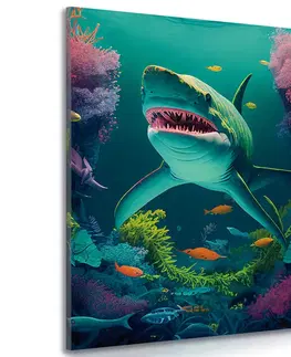 Obrazy podmořský svět Obraz surrealistický žralok