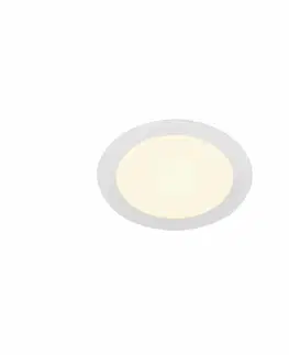 LED podhledová svítidla SLV BIG WHITE SENSER 18 Indoor, stropní vestavné LED svítidlo kruhové, bílé, 3000K 1003009