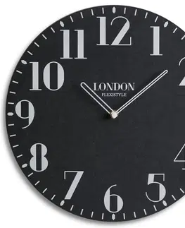 Nástěnné hodiny Kvalitní hodiny ze dřeva v černé barvě