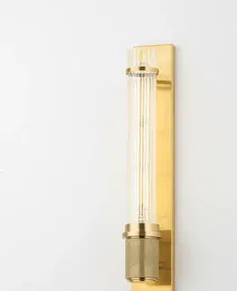 Industriální nástěnná svítidla HUDSON VALLEY nástěnné svítidlo SHAW ocel/sklo starobronz/čirá E27 1x6W 1200-OB-CE