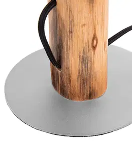Stolní lampy NOWA GmbH Stolní lampa Norin s rámem z eukalyptového dřeva