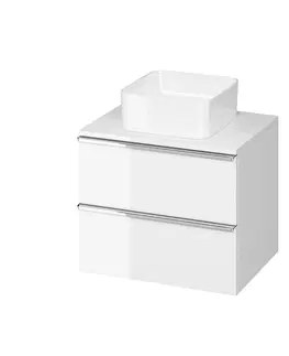 Koupelna CERSANIT Skříňka VIRGO 60 bílá pod umyvadlo na desku s chromovými úchyty S522-040
