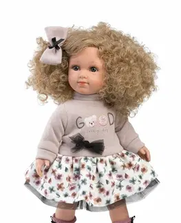 Hračky panenky LLORENS - 53549 ELENA - realistická panenka s měkkým látkovým tělem - 35 cm