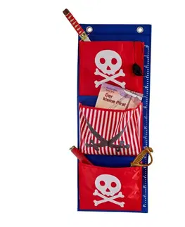 Boxy na hračky LOVE IT STORE IT - Závěsný organizér Piráti - červený s bílým pirátem