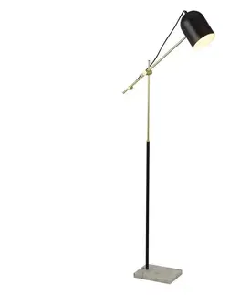 Lampy Searchlight Searchlight EU60881BK - Stojací lampa ODYSSEY 1xE27/7W/230V černá 