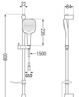 Sprchy a sprchové panely MEXEN/S DF17 posuvný sprchový set, chrom 785174582-02