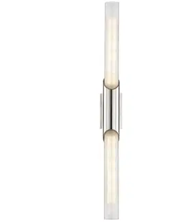 Moderní nástěnná svítidla HUDSON VALLEY nástěnné svítidlo PYLON ocel/sklo nikl/matné E27 2x6W 2142-PN-CE