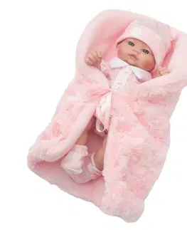 Hračky panenky BERBESA - Luxusní dětská panenka-miminko Anička 28cm