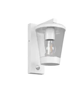 Venkovní nástěnná svítidla Trio Lighting Venkovní nástěnné svítidlo Cavado se senzorem pohybu, bílé