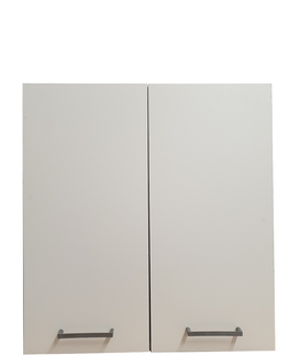 Koupelnový nábytek Koupelnová skříň dvoudveřová VR 05, bílá/beton Z EXPOZICE PRODEJNY, II. jakost