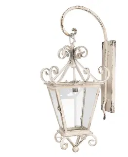 Svítidla Béžové antik nástěnné světlo Vaness ve stylu Brocante - 31*39*79 cm Clayre & Eef 5LMP373