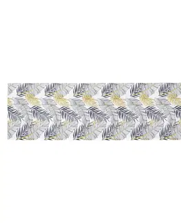 Ubrusy Běhoun Listy bílá, 150 x 40 cm