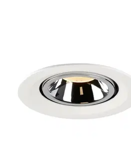 LED podhledová svítidla SLV BIG WHITE NUMINOS GIMBLE M zápustné stropní svítidlo bílé/chrom 2700 K 40° 1005935