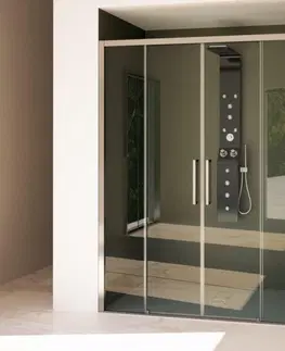 Sprchové kouty HOPA Sprchové dveře ESSENCE N2FS BARVA rámu Hliník ossidato, Rozměr A 160 cm, Výplň Čiré bezpečnostní sklo 6 mm BEN24A1