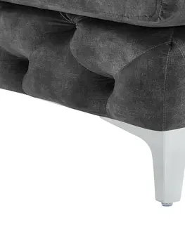Taburety LuxD Designová taburetka Rococo tmavě šedá