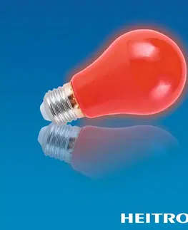 LED žárovky HEITRONIC LED žárovka A60 červená E27 4W 17042
